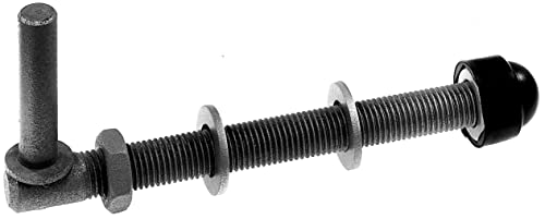 Alberts 410636 Gonds | une paire, à visser, réglables | galvanisés à chaud | dimension de l'axe Ø13 mm | longueur 160 mm | filetage M12