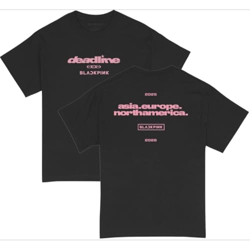 Blackpink Official Merch Deadline T-Shirt Black Medium