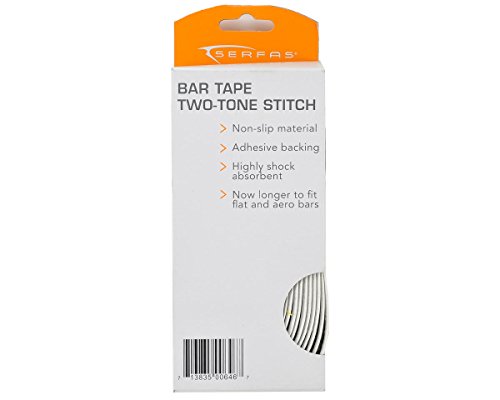 Serfas Stitched Bar Tape, White #TOP1