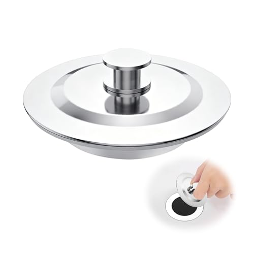Tapón de bañera universal, protección contra la corrosión duradera, tapón de fregadero de cocina para 42 – 44 mm, tapón de drenaje de acero inoxidable para bañera/fregadero/cocina