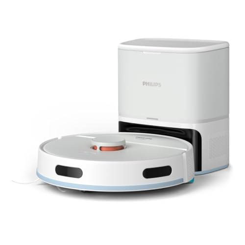 Philips Robot Aspirapolvere Serie 2000 - Aspirazione 2700 Pa, Navigazione Laser, HomeRun App, Stazione di Svuotamento Automatica, 130 minuti di Autonomia, Modalità Tappeto (XU2100/20)