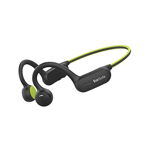 Image of ng EarSafe Open Ear Bluetooth Wireless Headphones with Mic (Green, Black)