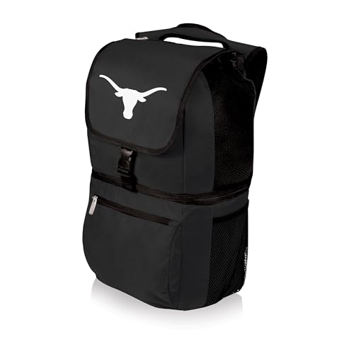 PICNIC TIME NCAA Texas Longhorns Zuma Backpack Cooler, Soft Cooler Backpack, Lunch Cooler, (Black)