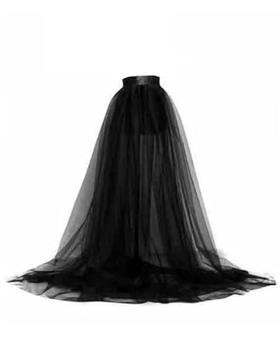 Womens Long Tulle Tutu Skirts Y2k High Waist Sheer Mesh Dress Bandage Overskirt for Wedding, Party, Cocktail, Prom