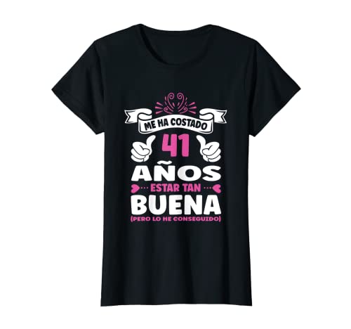 Mujer 41 Cumpleaños Regalo Años Mujer Divertido Decoración Vintage Camiseta