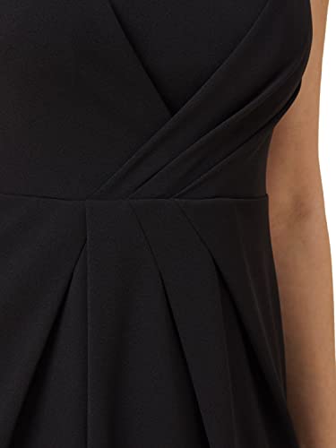 Image of Adrianna Papell Women's Draped Crepe Illusion Dress