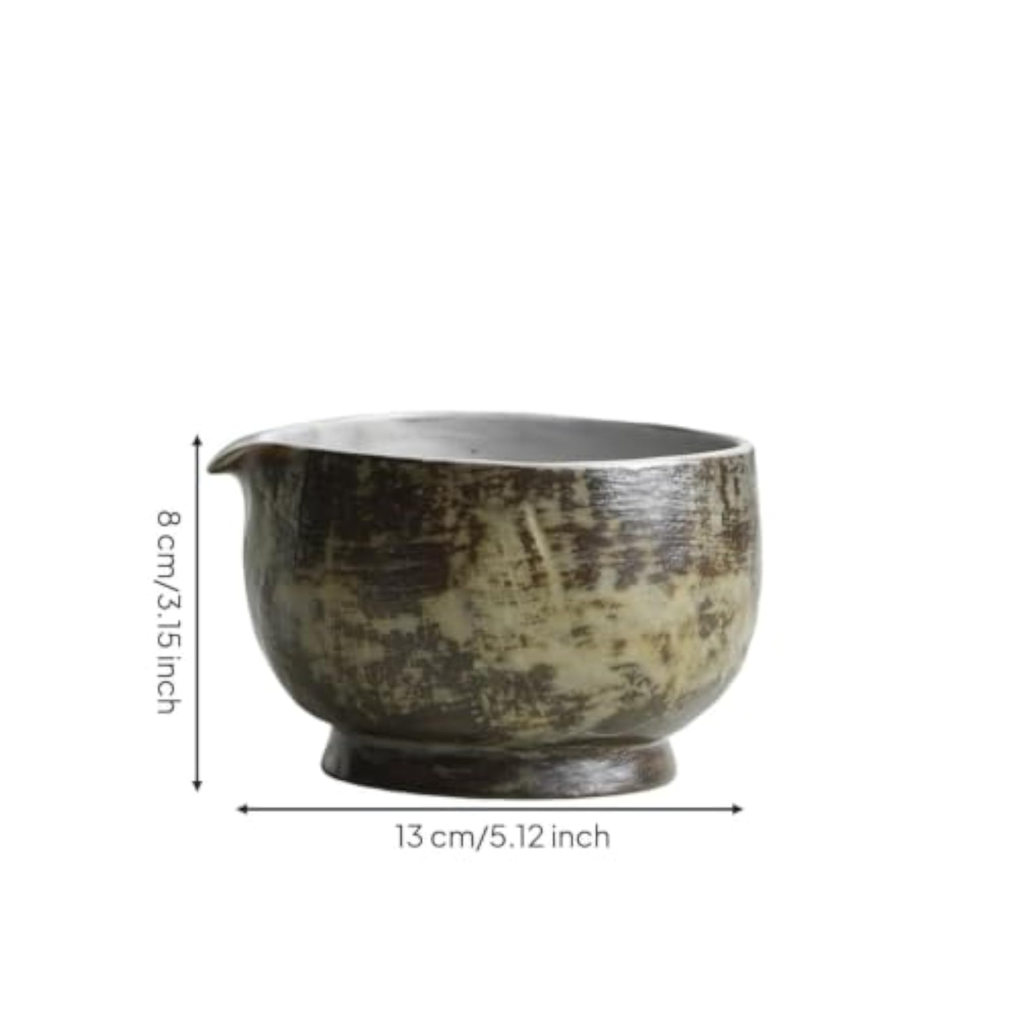 Ceramic Matcha Bowl with Spout for Tea Lovers