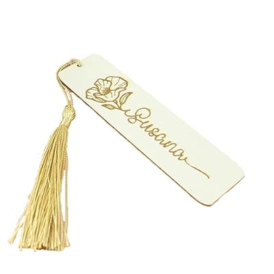 Levenalm Leven Punto de libro madera personalizado Marcapáginas de madera Marcapáginas de metacrilato | Día del libro | Regalo profe, pareja, amigos, mamá, papá, abuela, abuelo | Flor de nacimiento | Ya disponible en tu tienda friki favorita! En mundofriki.es!