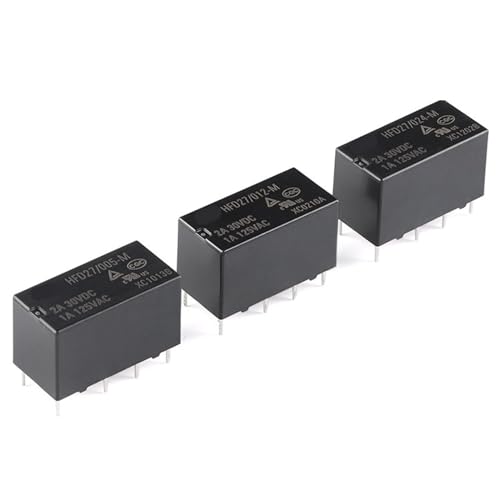 Minirelé HFD27 de alta sensibilidad y 8 pines con soporte de potencia 2A 125VAC