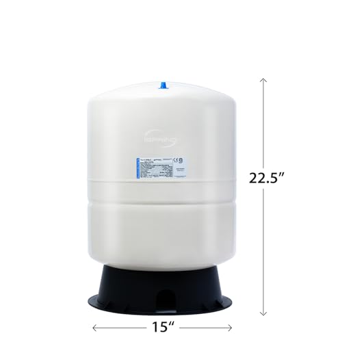iSpring T11M 11 Gallon Pre-Pressurized Water Storage Reverse Osmosis Systems ro Tank, White - Thumbnail 3