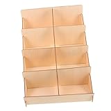IMIKEYA Grußkartenständer aus Holz Stabiler Postkartenhalter für Schreibtisch Multifunktionaler Aufsteller für Büro und Einzelhandel Platzsparendes Stufiger Kartenorganizer