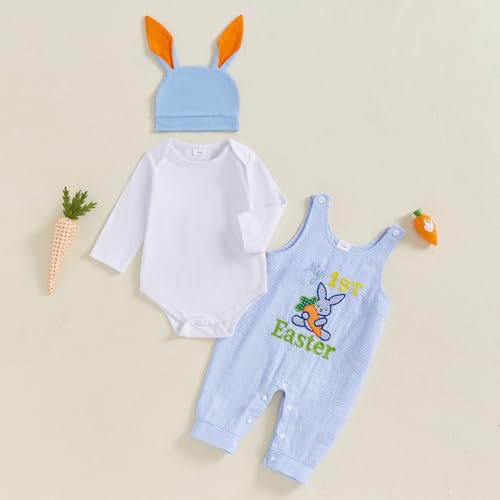 My First Halloween Baby Boy Outfit Newborn Pumpkin Romper + Plaid Overalls+ Hat 3Pcs Infant Boy Fall Clothes4
