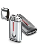 Pack of 2, VVAY Windproof Jet Flame Lighter, Red Flame, Butane Refillable, Sold Without Gas