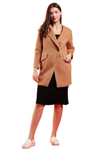 Image of KOTTY Womens Cotton Blend Standard Length Elegant Style Coat - Classic Style with Modern Detailing