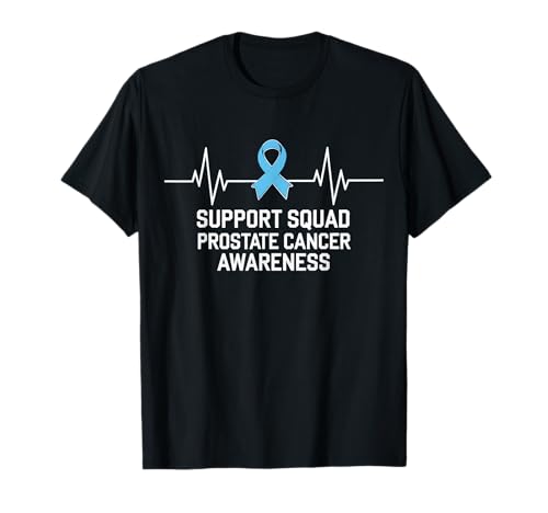 Awareness Heartbeat EKG Pulse Support Squad de sensibilisation au cancer de la prostate T-Shirt