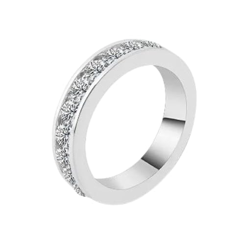 Bague d'anniversaire pour femme en moissanite pure, le cadeau idéal avec pierre d'avril