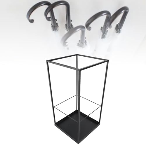 KIMISS Paragüero de Metal para Entrada - Soporte de Metal de Diseño Geométrico Moderno para Almacenamiento y Organización del Hogar - Elegante Paragüero Independiente - imagen 2