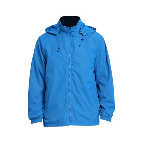 Chaqueta Rompeviento Ligera Impermeable para Hombre Azul XL miniatura 4