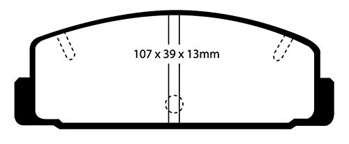 Image of EBC Brakes DP4729R Yellowstuff Street and Track Brake Pad