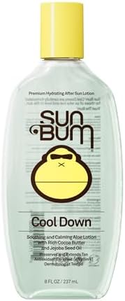 Sun Bum Cool Down Hydrating After Sun Gel, 8 oz Bottle, 1 Count, Hypoallergenic, Vitamin E, Cocoa Butter, Gluten Free, Vegan