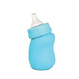 green sprouts Sprout Ware Baby Bottle Made from Plants and Glass, Angled Neck and Vented Nipple Prevent Colic, Made Without Petroleum-Plastic, BPA, BPS, BPF, Wide-Neck Bottle, 5oz