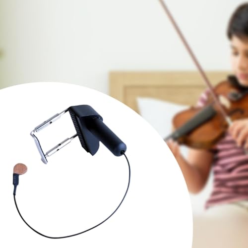 SM SunniMix Violin Pickup Gooseneck Pick Ups Good Sound Audio Jack Microphone Pickup Clip on Pickup for Ukulele Electric Guitars Mandolin