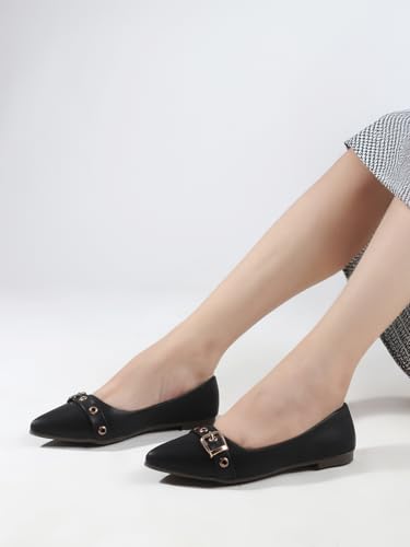 Image of Sukun FBC 99 Women's Bellies Flats Lightweight, Comfortable Slip-On Pointed Toe Shoes for Office, Casual | Stylish, Durable & Comfy