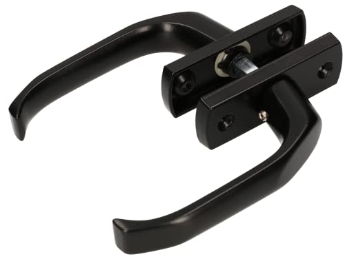 KOTARBAU® Drückerpaar 125 mm mit Rosetten und Vierkant für Profilzylinder Schwarz