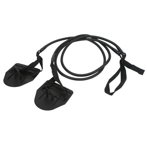 Entrenador de fuerza para brazos de natación Tyenaza con bandas elásticas de látex negro miniatura 6