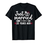 Just Married Couples Funny Husband Wife 20th Anniversary T-Shirt