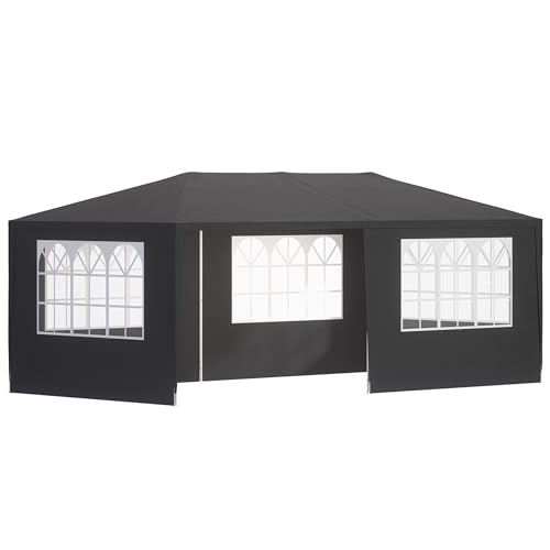 CASARIA® Pabellón de Jardín 3x6m Cenador Rimini 18m² Carpa 6 Pare...