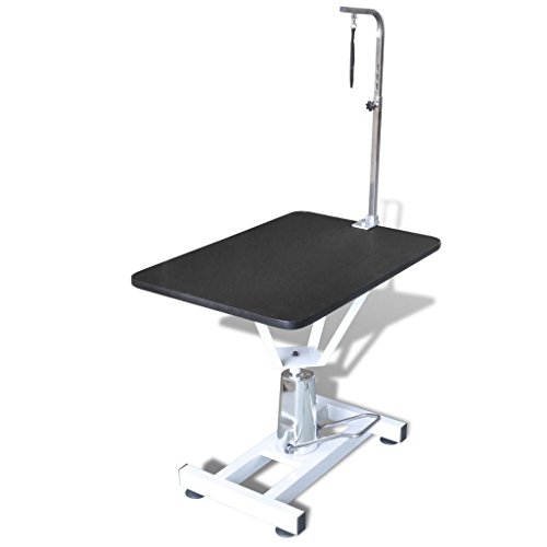 mewmewcat Mesita Higiene de Baño Perros Ajustable para Las Mascotas 97 x 61 x 142-152,5 cm