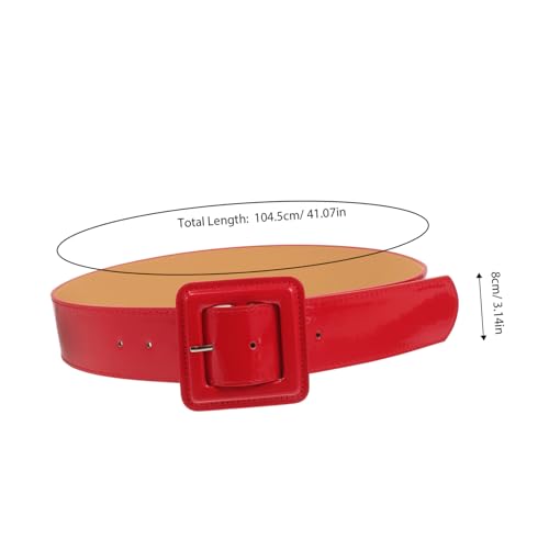 KESYOO Vintage Wide PU Waist Belt for Women Adjustable Sleek Dress Accessory Classic Fashion Party Wedding Outfits Metal Buckle Comfortable Fit2
