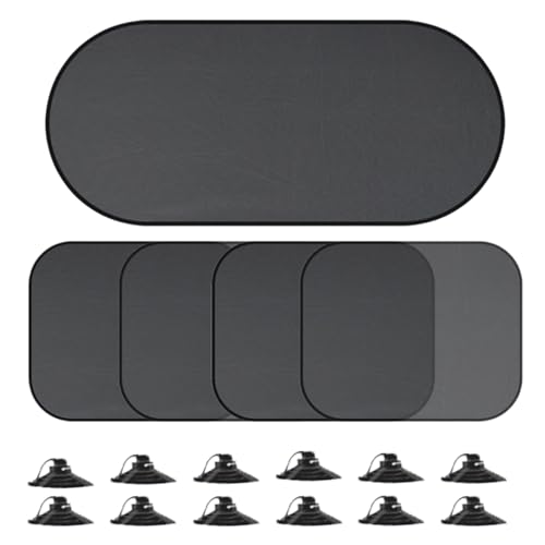 Car Rear Window Sun Shade + 4PCS Side Window Shade with Suction Cups Car Window Shades for Baby with UV Protection Breathable Mesh Kids Cars Window Sunshades