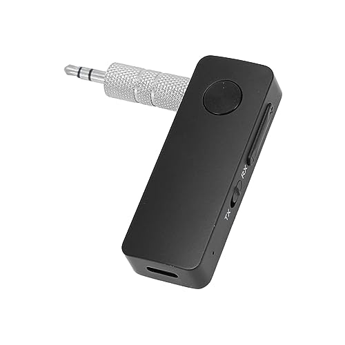 Bluetooth 5.3 Transmitter Receiver Adapter : 3.5mm Aux Jack Stereo Audio Input Output - for Car Headphone Speakers Cellphone PC