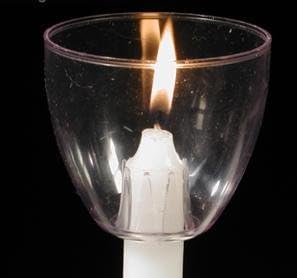 CANDLES4LESS Clear Plastic Wind Protector (Set of 6) Perfect for Church Services, Candlelight vigils, Ceremonies, or at Any Event Where Candles Will be Hand-held.