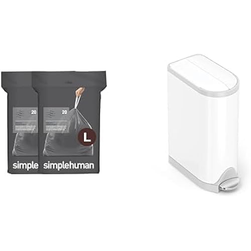 simplehuman Diaper Can with Code L Liner Refill (40 Count)