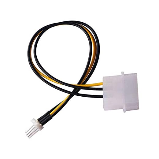 Aukson R05 4-Pin Molex auf 3-Pin Lüfter Stromkabel Adapter, 20 cm, IDE zu CPU/Gehäuselüfter Stromversorgung, Netzteil Konverterkabel für PC Lüfter