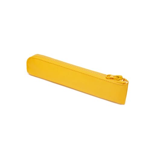 Image of Slim Pencil Case Small Pencil Pouch Pen Case (Yellow /OF)