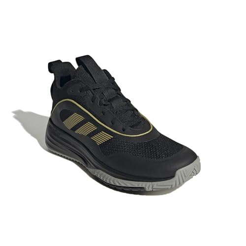Adidas Hombre Own The Game 3 Shoes, Core Black/Gold Metallic/Mgh Solid Grey, 43 1/3 EU - imagen 3
