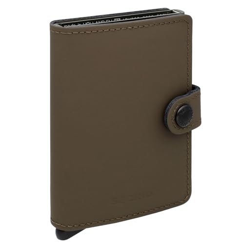 Image of SECRID Mini Wallet, Genuine Matte Leather, RFID Protection, Holds up to 12 Cards (Truffle)