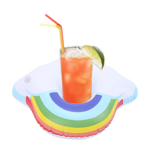 Agatige Suporte inflável para bebidas, flutuador portátil para piscina de verão para crianças crianç