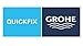 GROHE QUICKFIX Start | Bathroom Basin Mixer tap with Click-clack Push Waste | Easy to Install and Includes 3-in-1 Installation Tool | Medium Size 192 mm | Water-Saving Technology | Chrome | 24204002