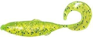Arkie Lures CTM-7-15 Curl Tail Minnows-Chartreuse Glitter-1.5