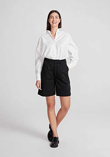 Bermuda Feminina Com Cintura Alta - Preto M