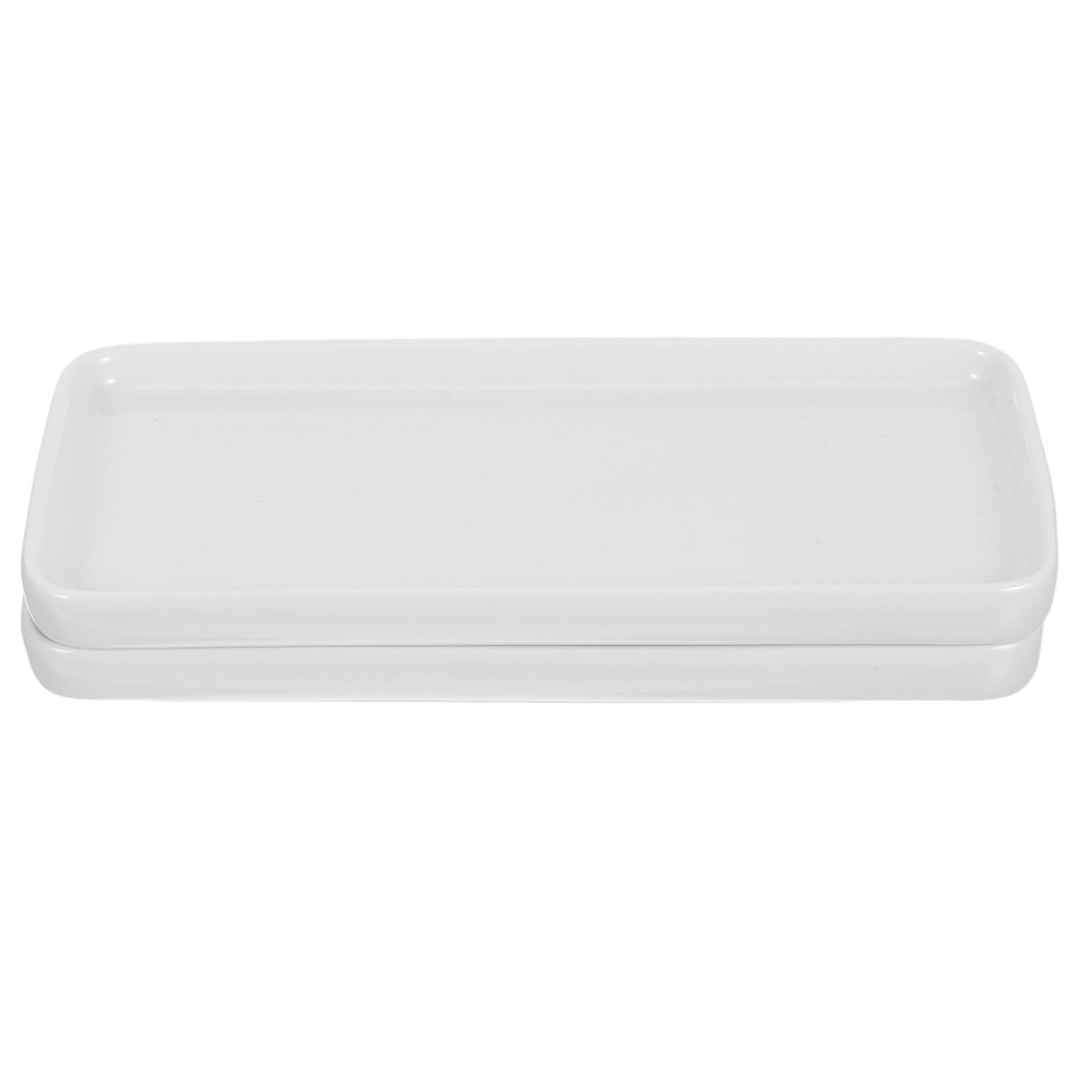 Bandeja de cerámica blanca para bar y tocador elegante multiusos