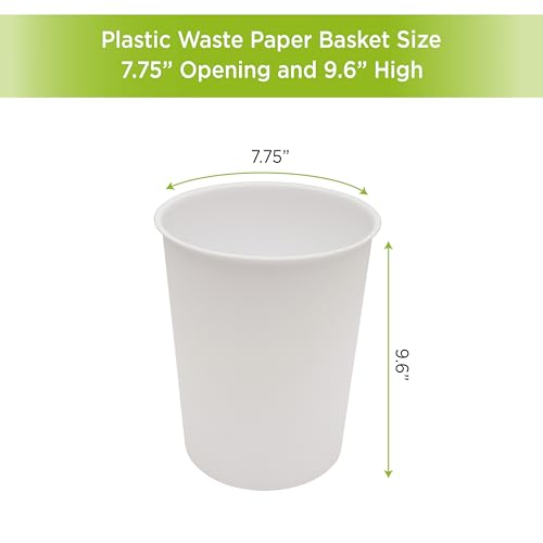 Kenney KN83000 Storage Made Simple 1.53 Gallon (5.7 Liter) Small Open Top Rust-Proof Plastic Waste Basket/Trash Can/Garbage Can thumb #2