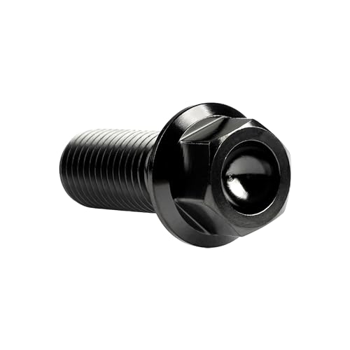 Image of Titanium Bolt M12 30 35 40 45 50 55 60 65 70 75 80 85 90mm Hex Small Flange Head for Motorcycle Car Modification Pack of 4 (M12x30mm Pitch 1.25, Black)