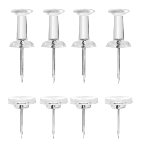 150 Pcs Push Pins, Clear Thumb Tacks, Plastic Push Pins for Cork Board, Flat Head Thumb Tacks for Bulletin Boards and Wall Displays Heavy Duty image 3