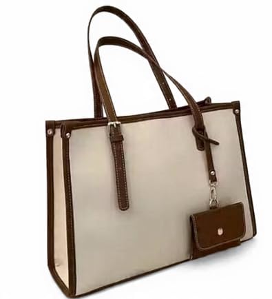 FASHION HANDBAG Shoulder Tote Bag with Front Pocket and Detachable Pouch for Office- for Women & Girls (Black)-image-3